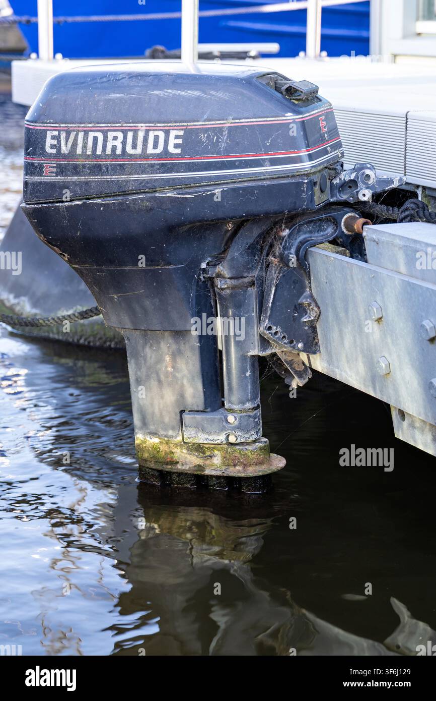 Evinrude-Zweitakt-Außenbordmotor Stockfoto