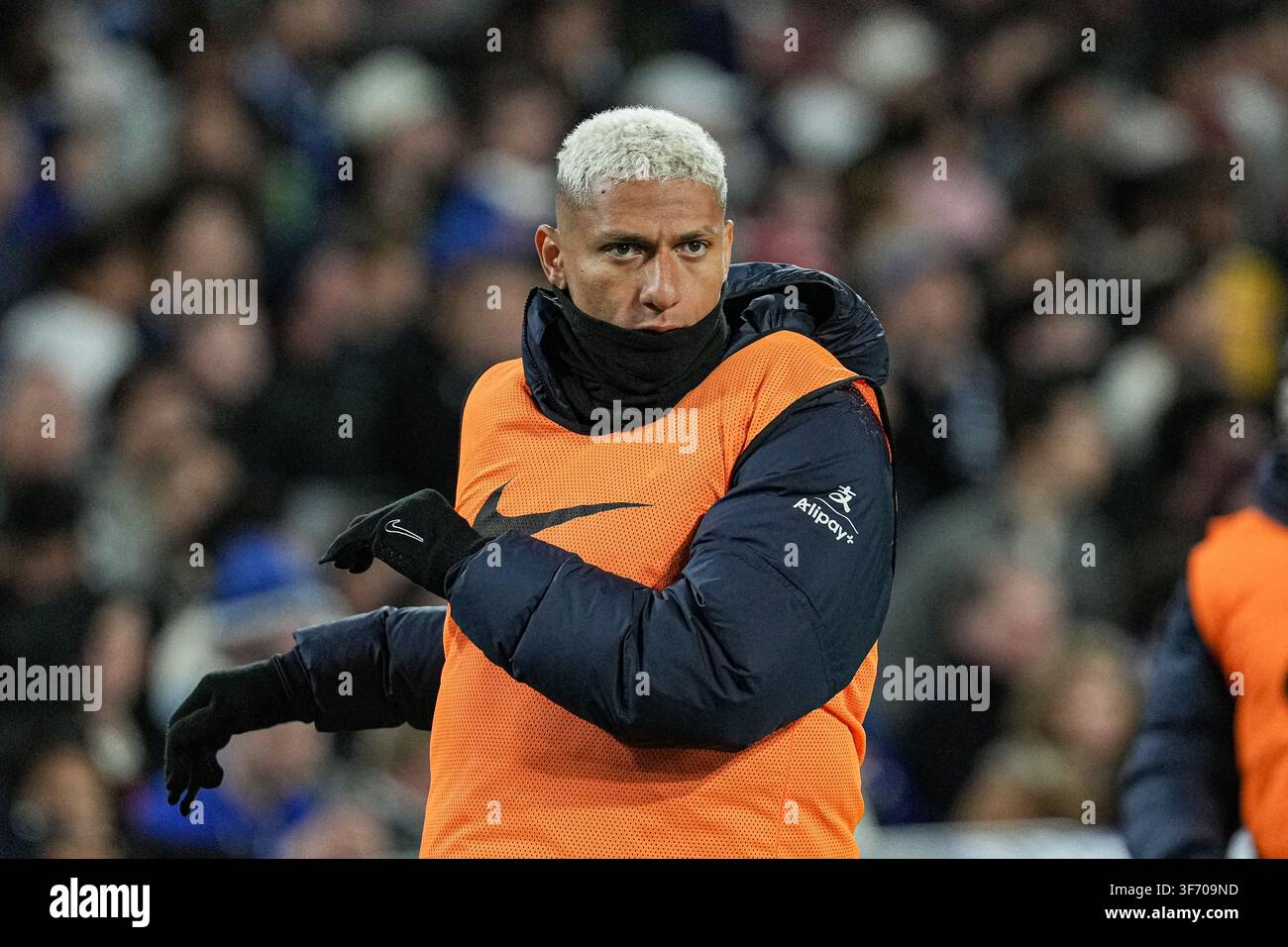 Richarlison von Tottenham erwärmt sich während des Spiels Chelsea FC gegen Tottenham Hotspur Sydney Super Cup am 1. August 2026 im Accor Stadium Stockfoto