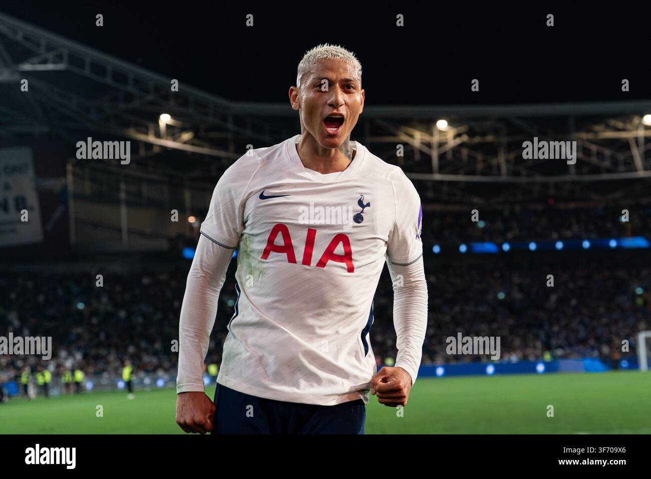 Richarlison von Tottenham feiert das zweite Tor seiner Mannschaft im Spiel Chelsea FC gegen Tottenham Hotspur beim Sydney Super Cup am 1. Stockfoto