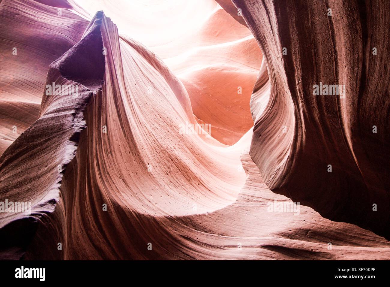 Sandsteinwellenmuster im Antelope Canyon Slot Canyon Arizona Stockfoto