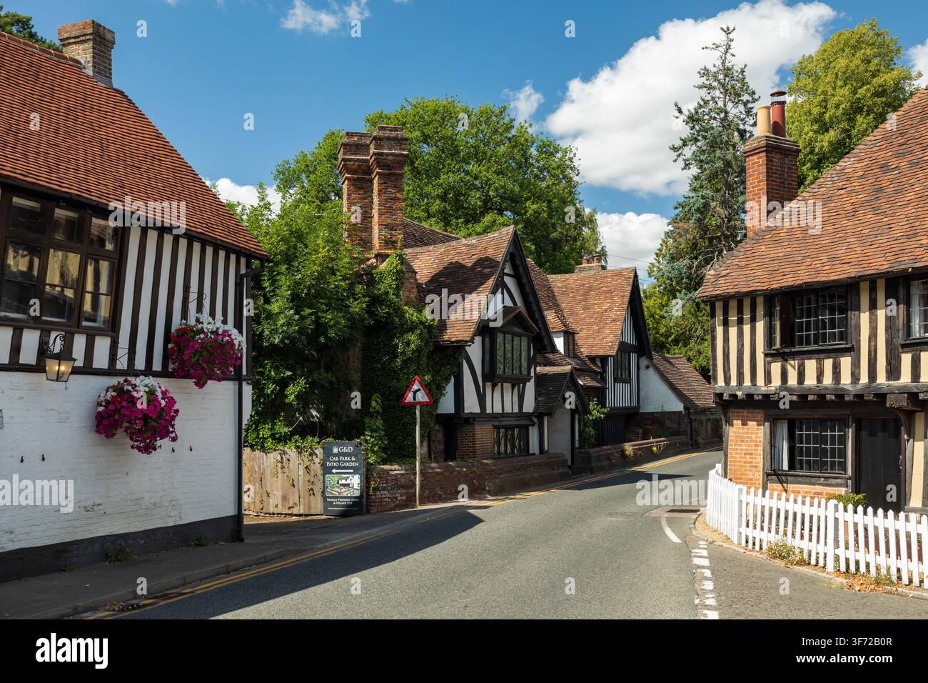 Somernachmittag in Ightham, Kent, England. Stockfoto