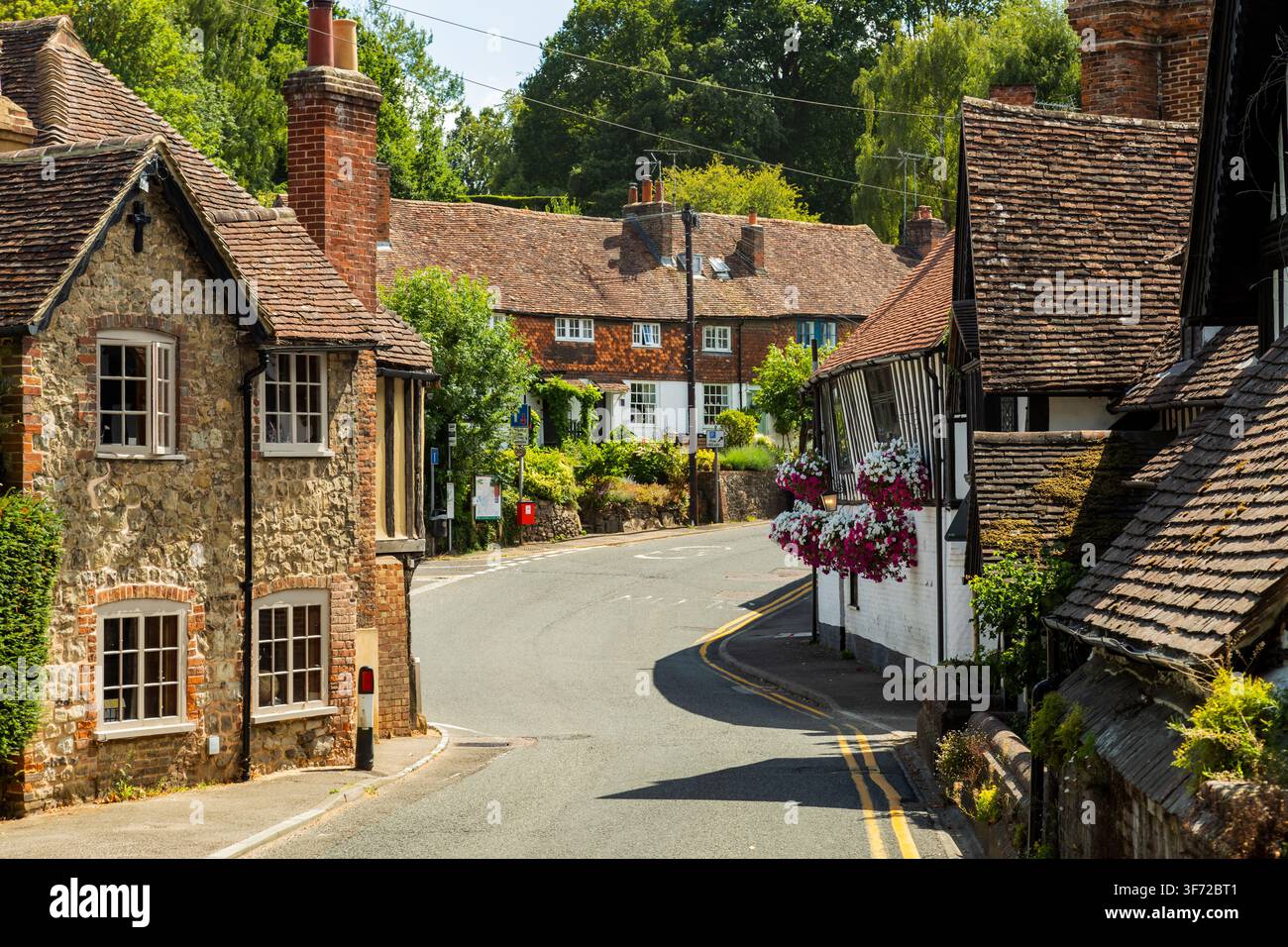 Somernachmittag in Ightham, Kent, England. Stockfoto