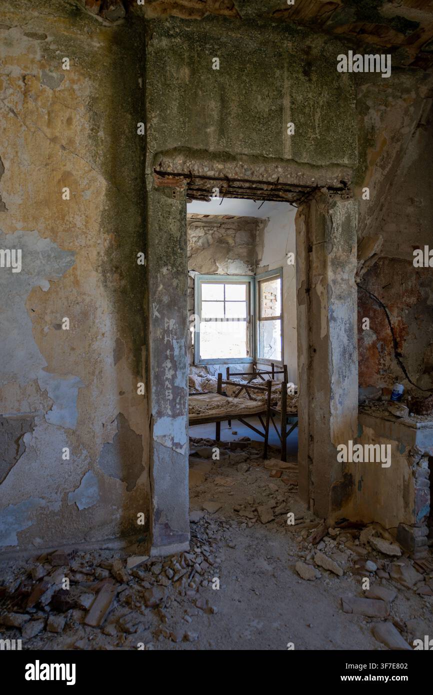 Schwefelmine Paliorema, Milos-Insel Stockfoto