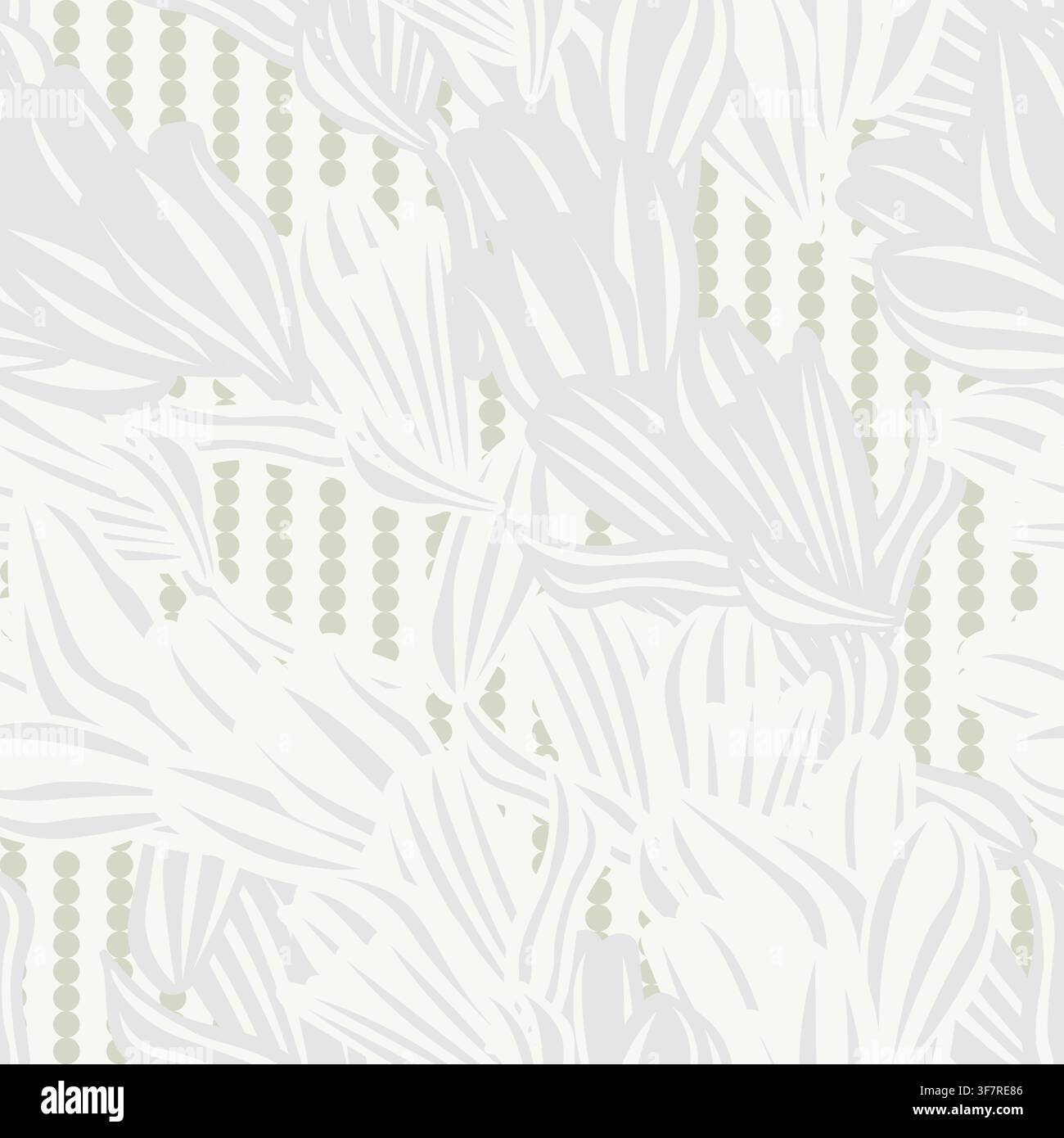 Neutralfarbenes floral gestreiftes nahtloses Musterdesign für Modetextilien und Grafiken Stock Vektor