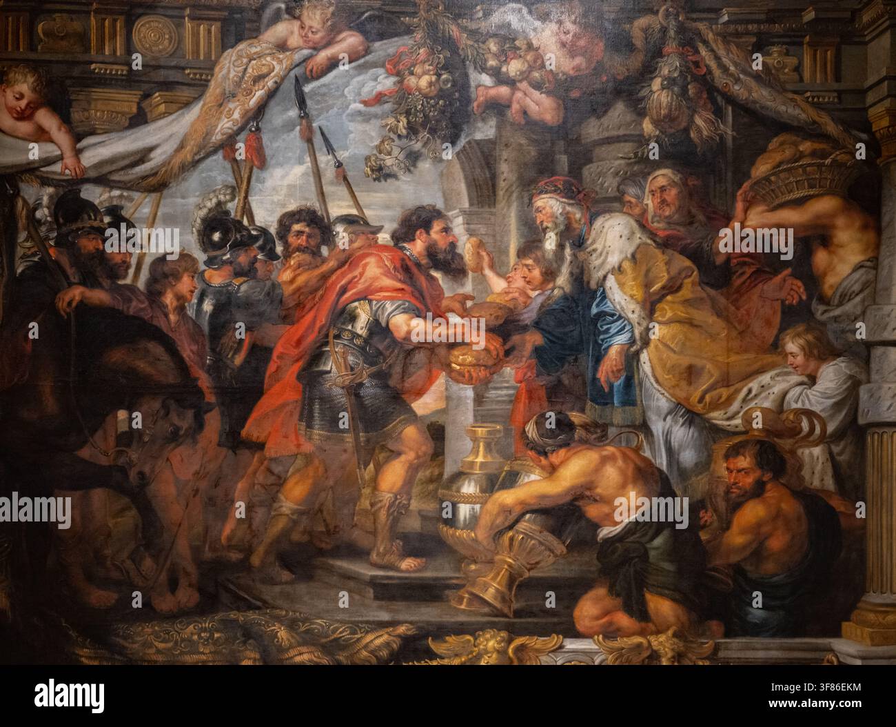 Gemälde von Peter Paul Rubens mit dem Titel Die Begegnung von Abraham und Melchisedek im John & Mable Ringling Museum of Art Stockfoto