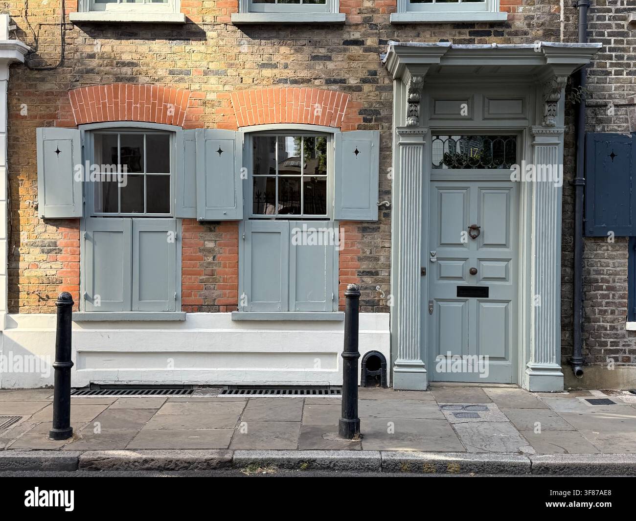 Fournier Street - Häuser im französischen Hugenottenstil in Shoreditch Stockfoto