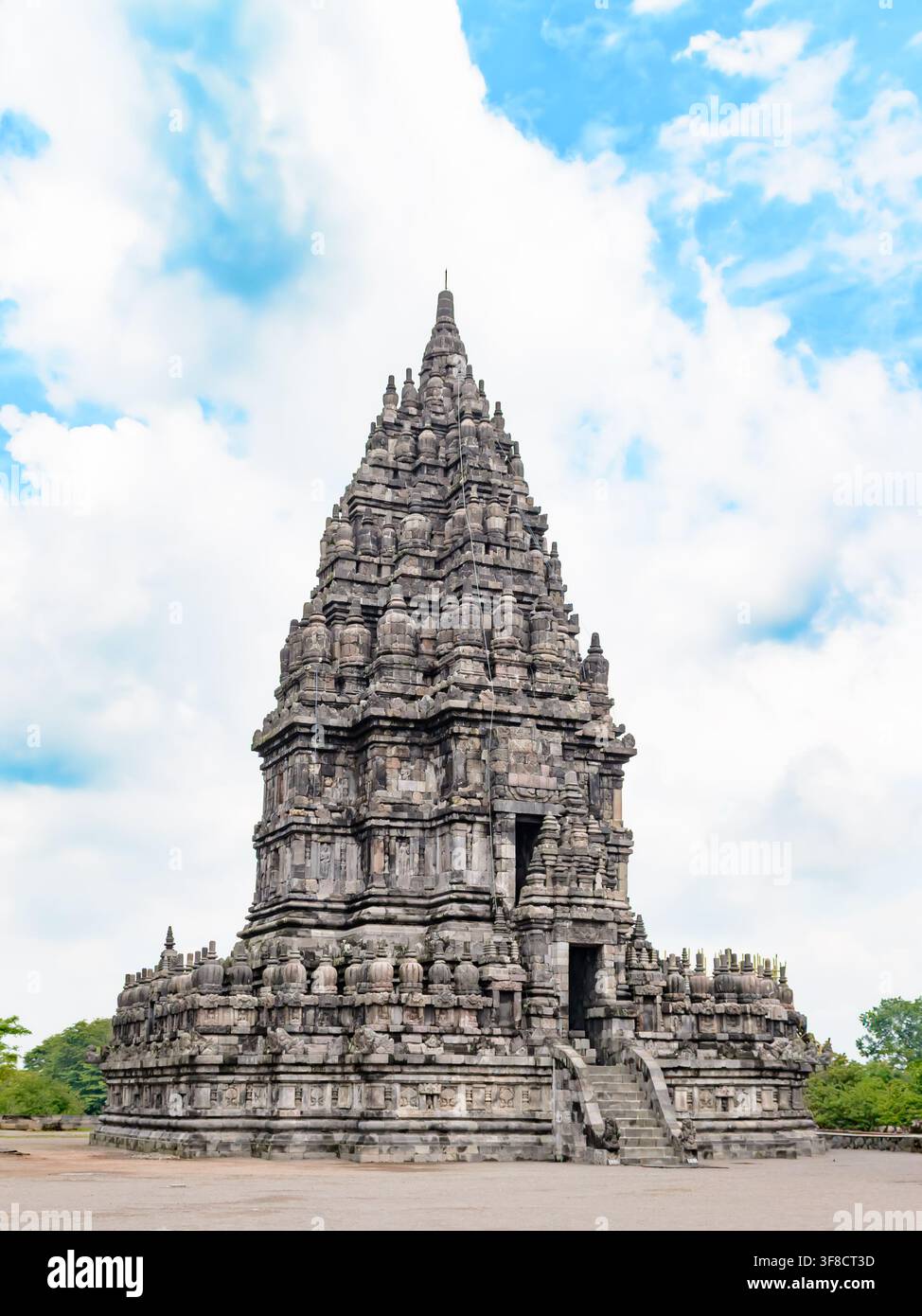 Prambanan-Tempel voll gebaut, keine Menschen Stockfoto