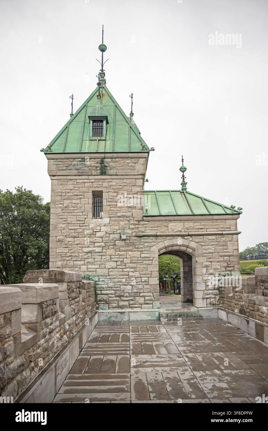 die historischen Stadtmauern in der Altstadt von Québec Stadt Québec Kanada Stockfoto
