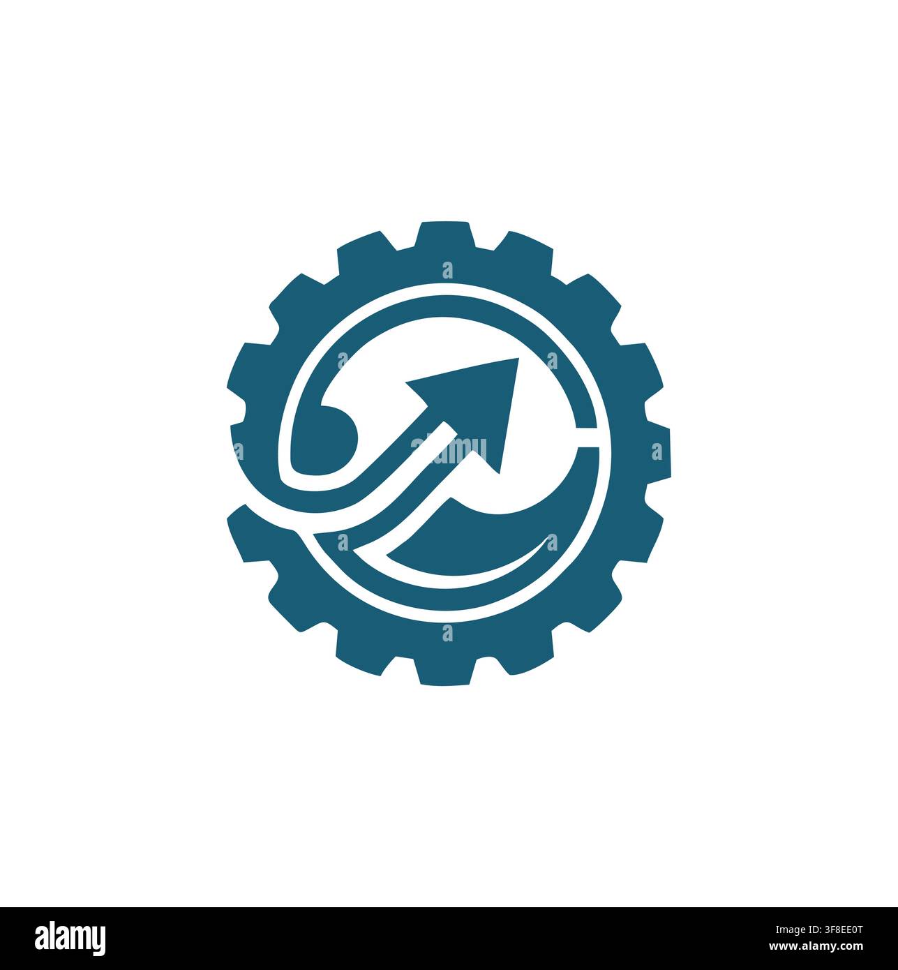 Professionelles modernes Zahnrad-Wachstums-Mechanik-Ingenieur-Service-Logo-Vektor Stock Vektor