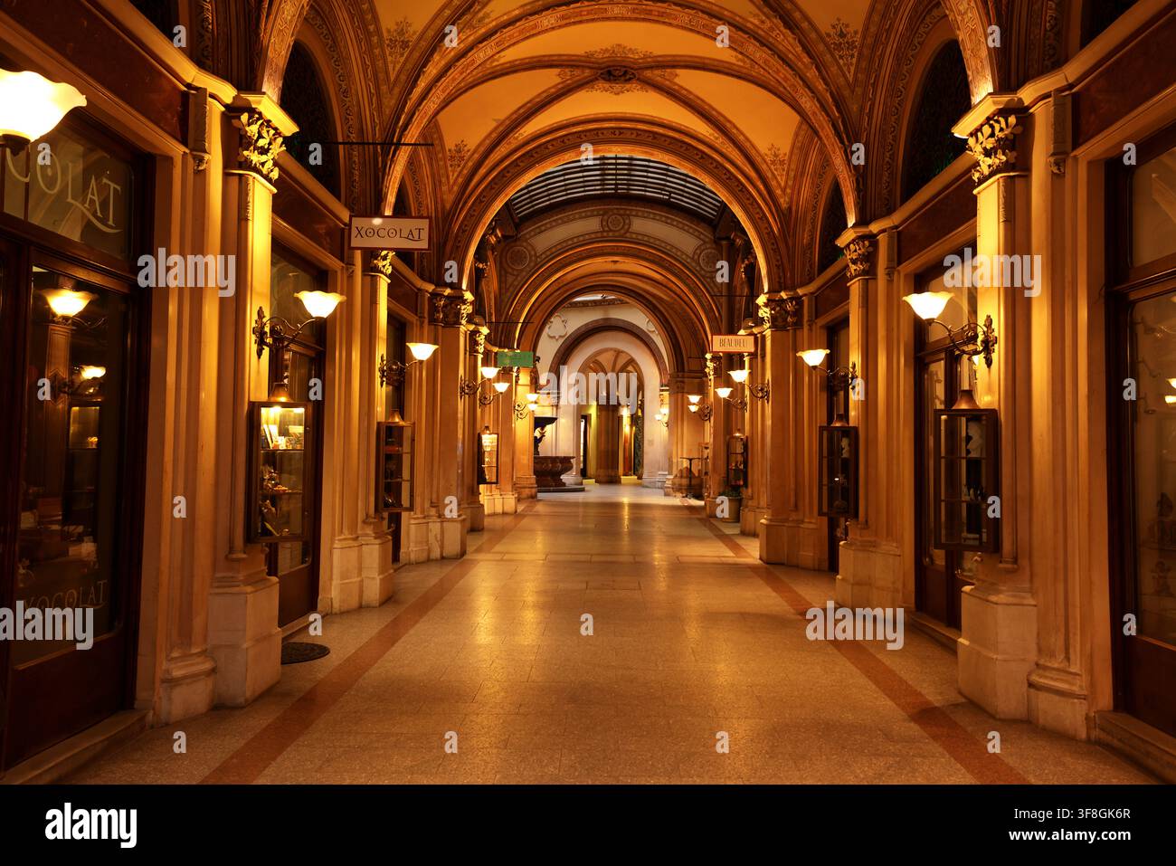 Österreich, Wien, Palais Ferstl, Schloss, Burg, Residenz, Architektur, Sehenswürdigkeit, es ist eines der schönsten Bauwerke von Wien! Stockfoto