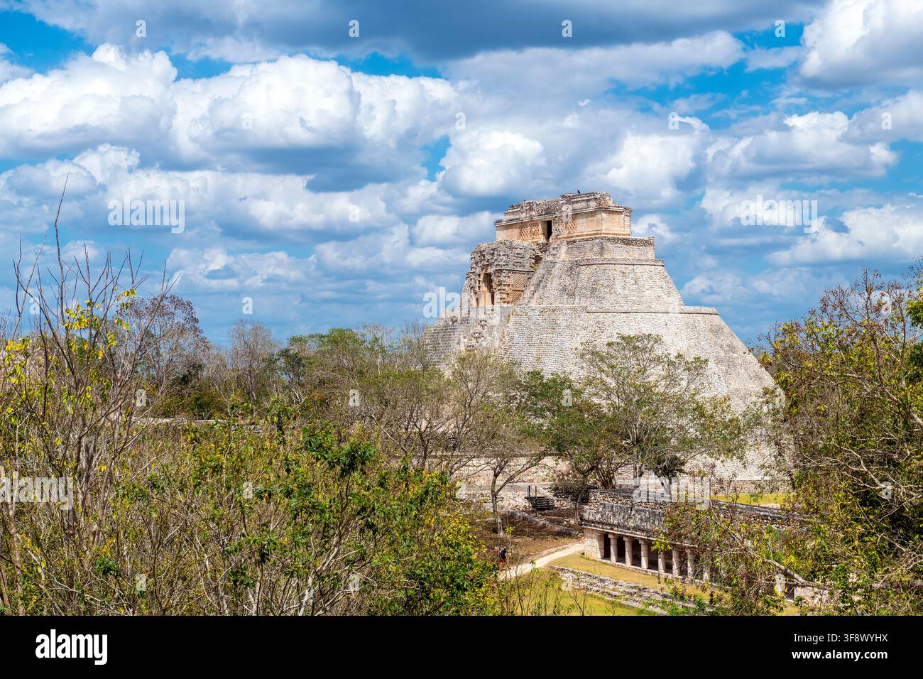 Magierpyramide der Maya-Zivilisation, Uxmal, Yucatan, Mexiko. Stockfoto
