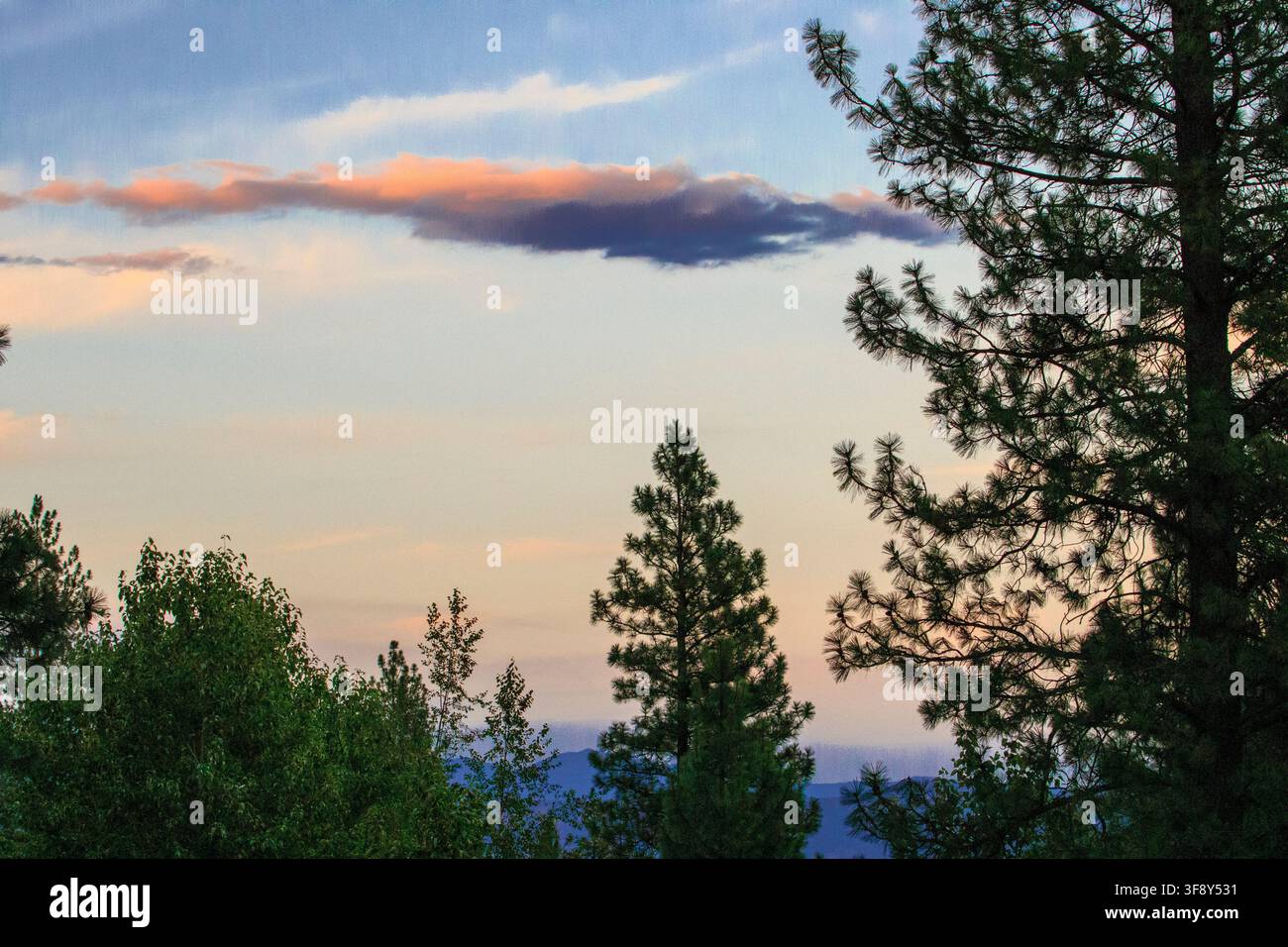 Sonnenuntergang im nördlichen Idaho Stockfoto