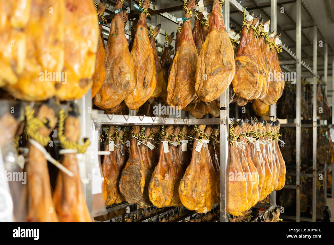 Hochwertiger Schinken aus natürlichem Fleisch Stockfoto