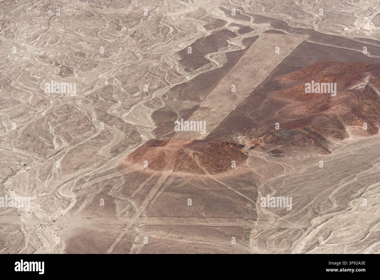 Luftbild der Nazca-Linien, Peru  Alte Geoglyphen Stockfoto