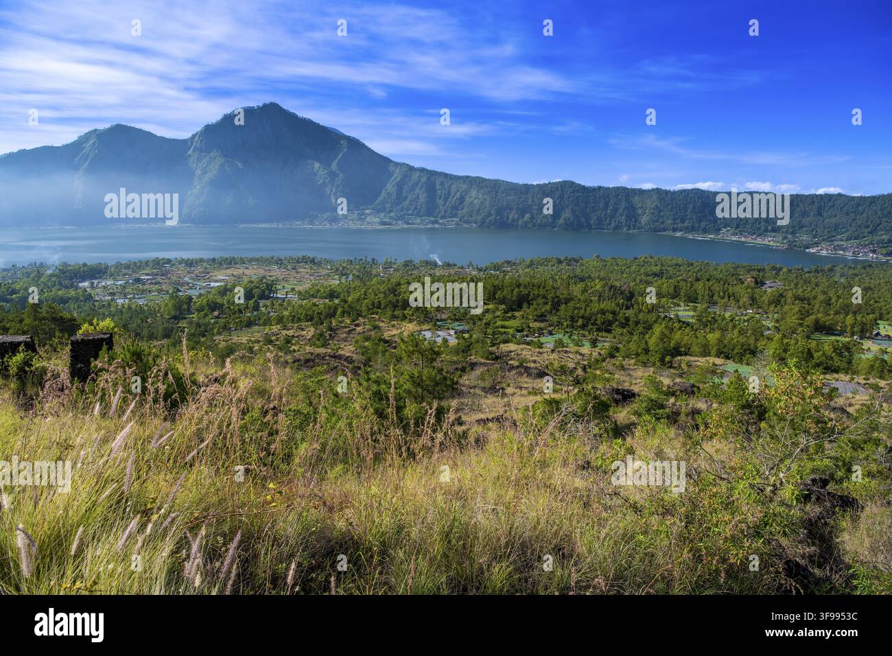 Mount Abang, Abang-Vulkan, Berg, Lake Batur, Lake Batur, Bali, Indonesien Stockfoto