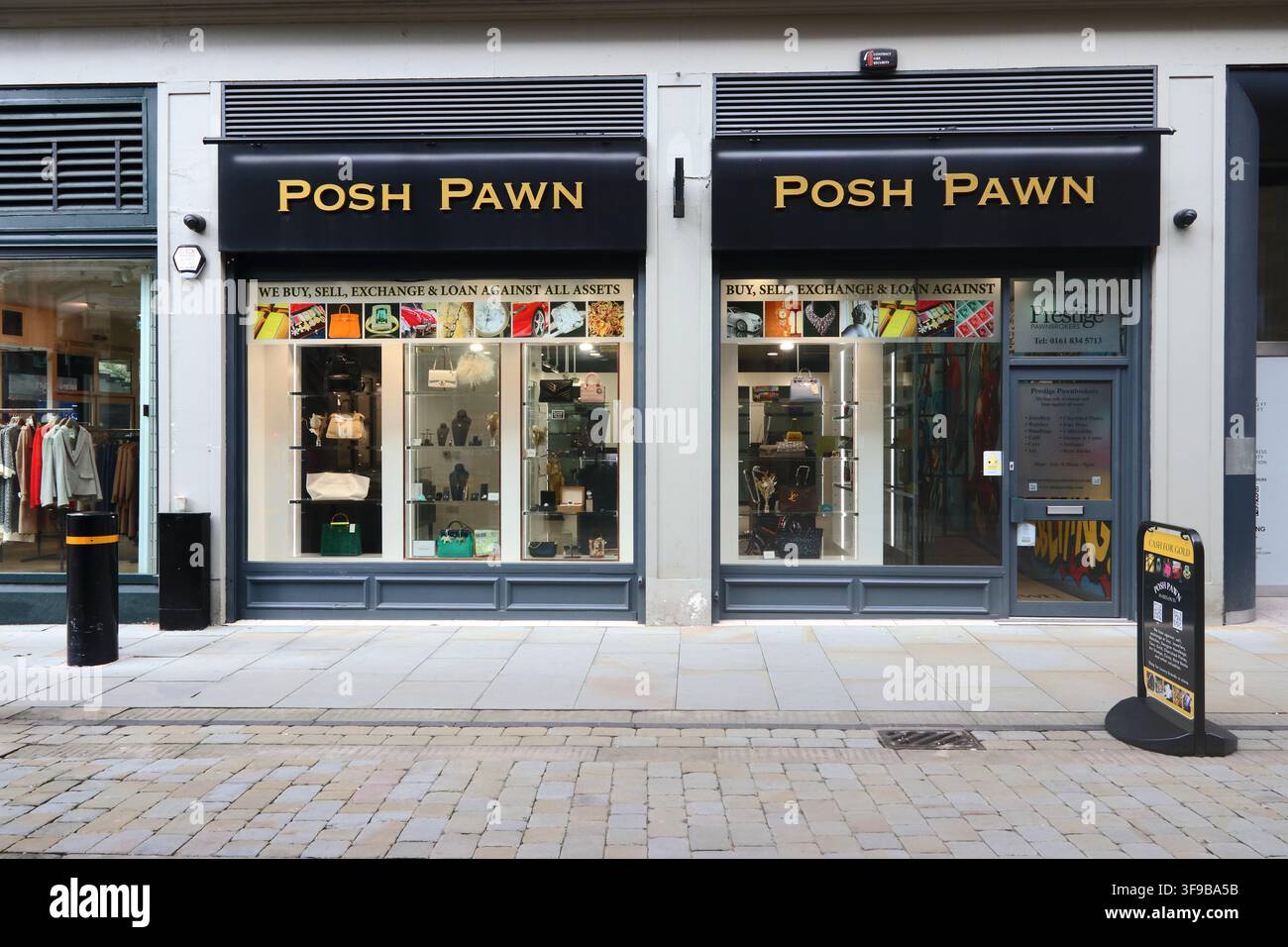 Prestige Pawnbrokers Geschäft, Manchester Stockfoto