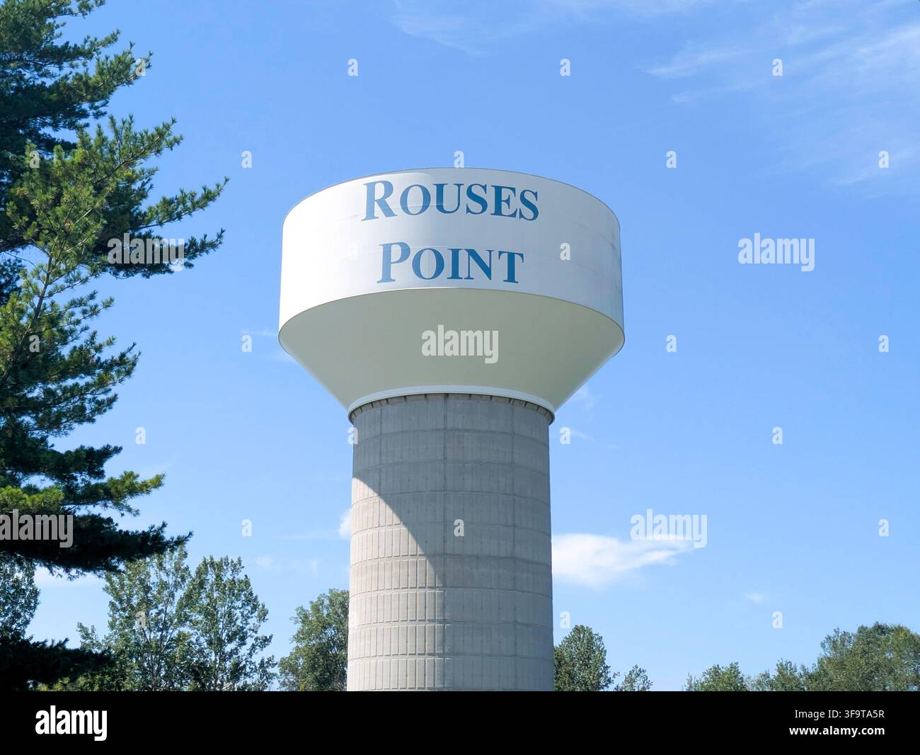 Wasserturm für Rouses Point in Rouses Point, New York, USA Stockfoto