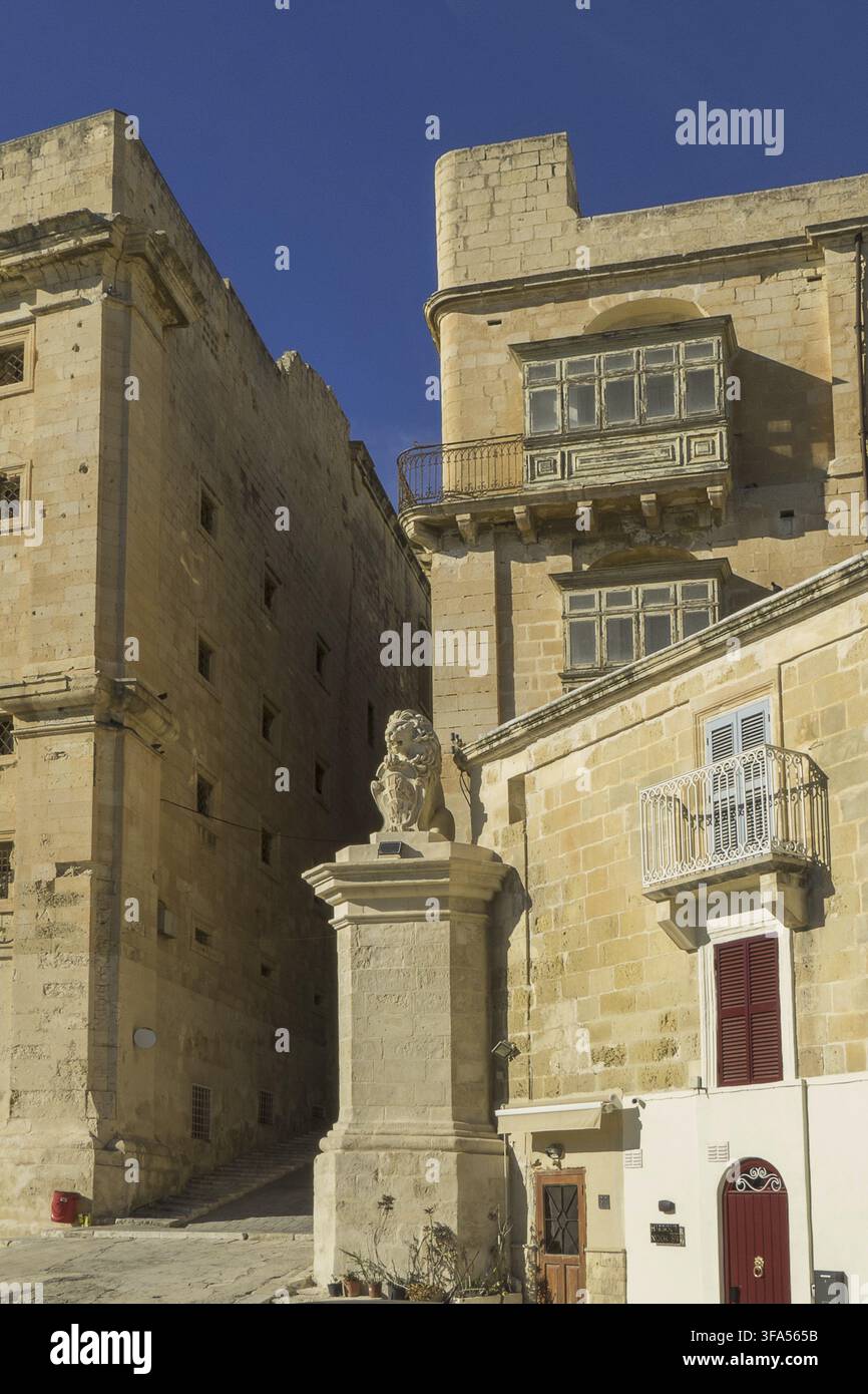 Malta? Valletta, Löwe von De Vilhena Stockfoto