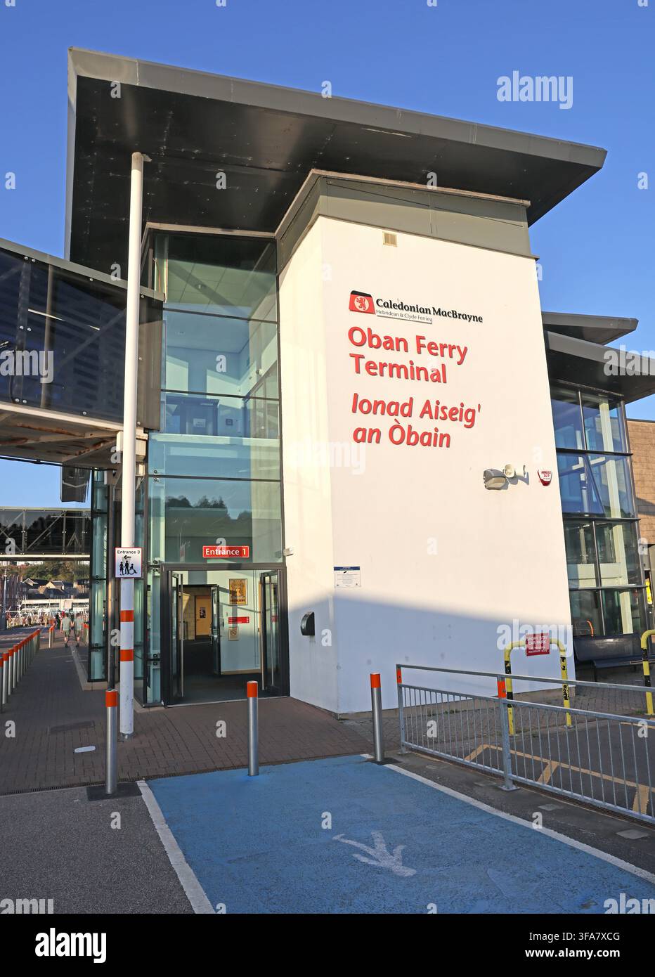 Passagier-Eingang des Oban-Fährterminals für CalMac-Inselservices Stockfoto
