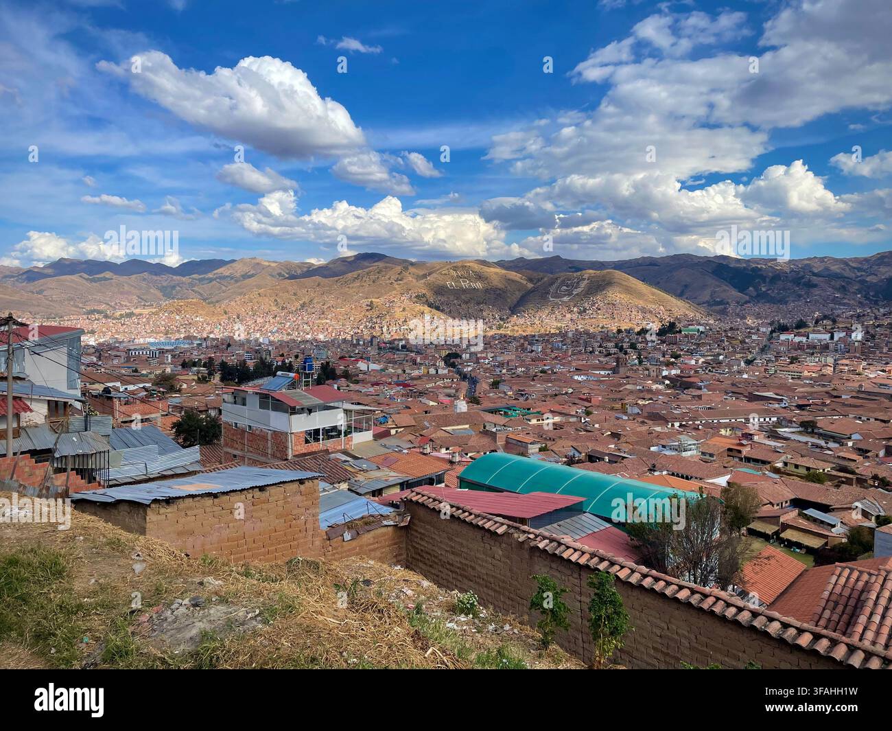 Panoramablick auf Cusco (Cusco, Peru) Stockfoto