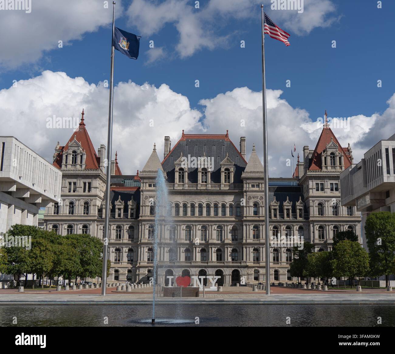 Albany, New York, 9. Oktober 2024: Das New York State Capitol in Albany, New York Stockfoto