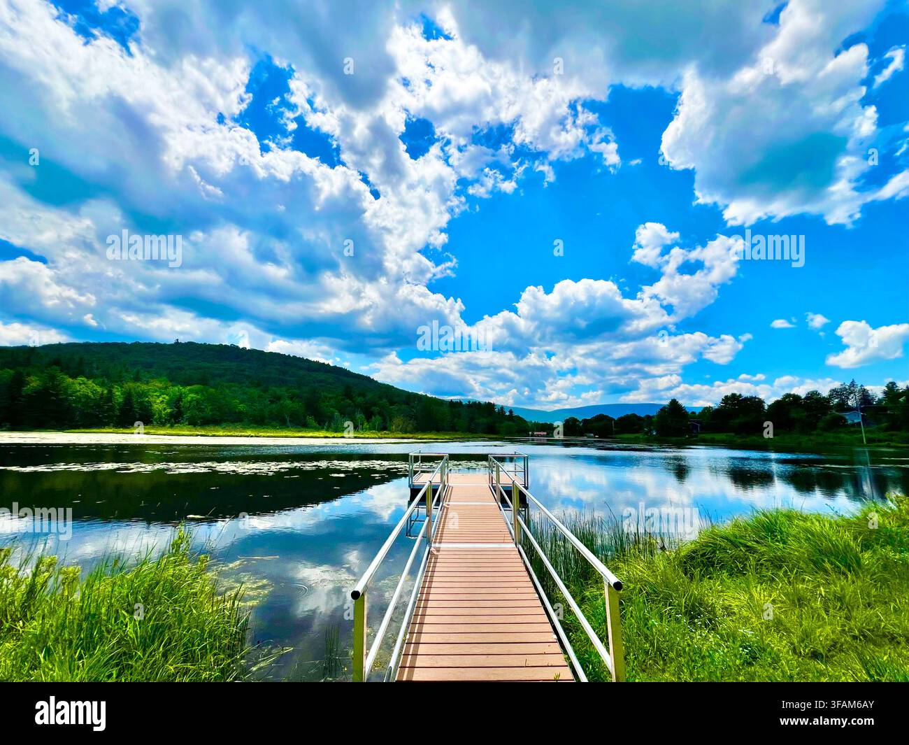 Rip-Van-Winkle-See in Tannersville, Region der Catskill Mountains, Bundesstaat New York, USA. Stockfoto