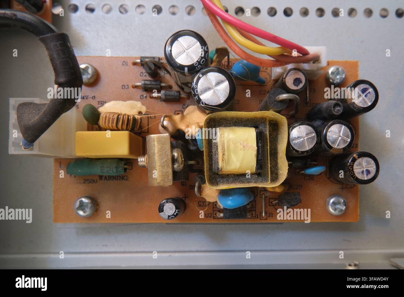 Stromversorgungsgerät eines elektronischen Geräts Stockfoto