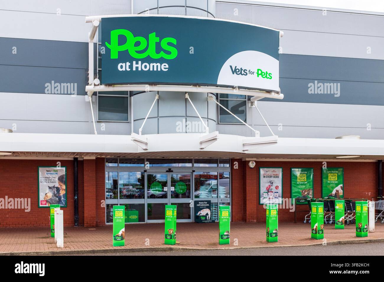 Pets at Home und Vets for pets, Einzelhandelsgeschäft, Linwood, Renfrewshire, Schottland, UK Stockfoto