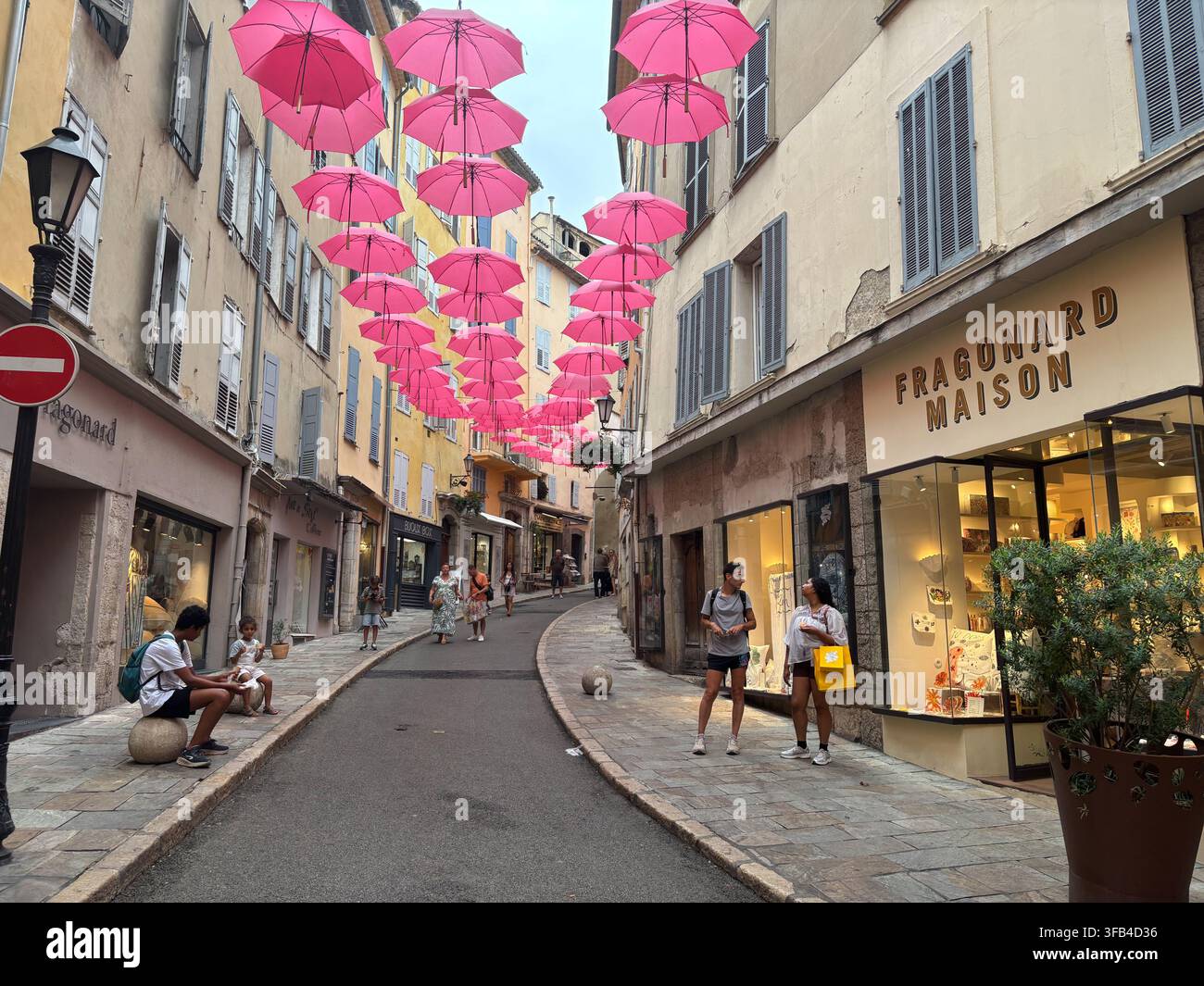 Die Rue Amiral de Grasse Cot D'Azur in Frankreich. Stockfoto