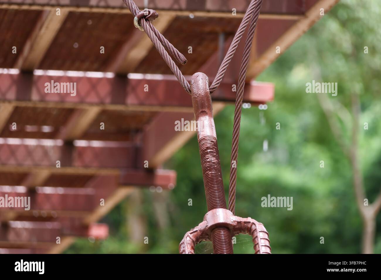 Eine Hängebrücken-Stahlkonstruktionsstrukturtechnik Stockfoto