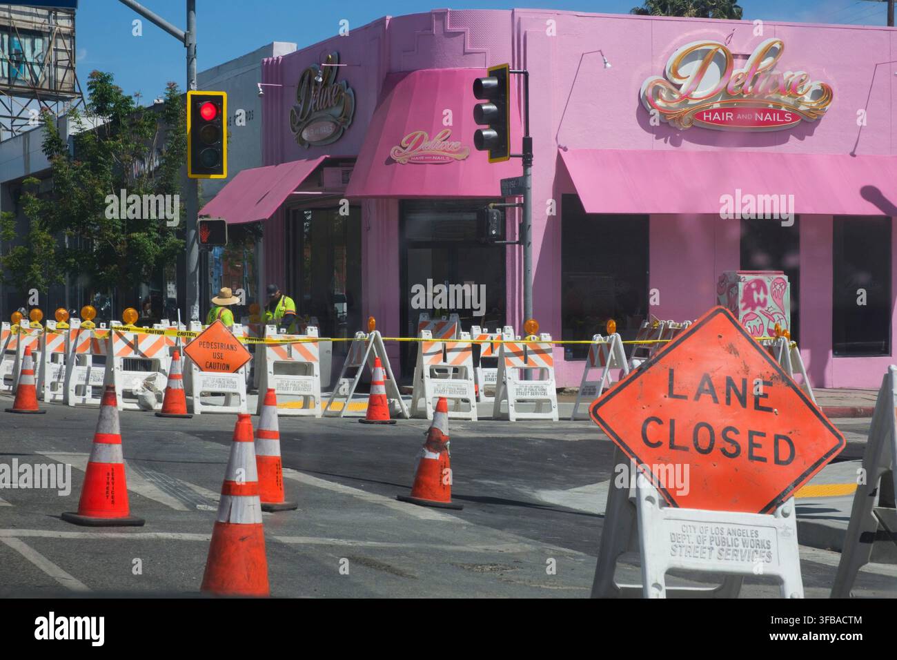 Melrose Avenue. Los Angeles, Kalifornien, Vereinigte Staaten von Amerika Stockfoto