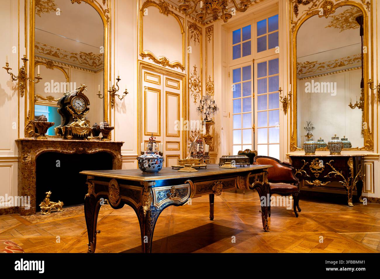 Zimmer im französischen Régence-Stil (1715–1723). Getty Center. Los Angeles, Kalifornien, USA Stockfoto
