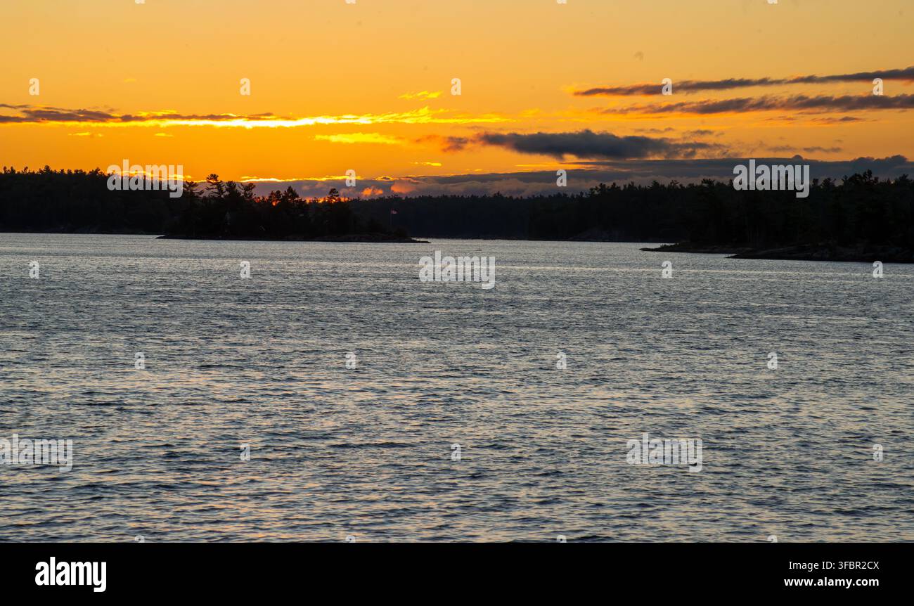 Sonnenaufgang in Georgian Bay Stockfoto