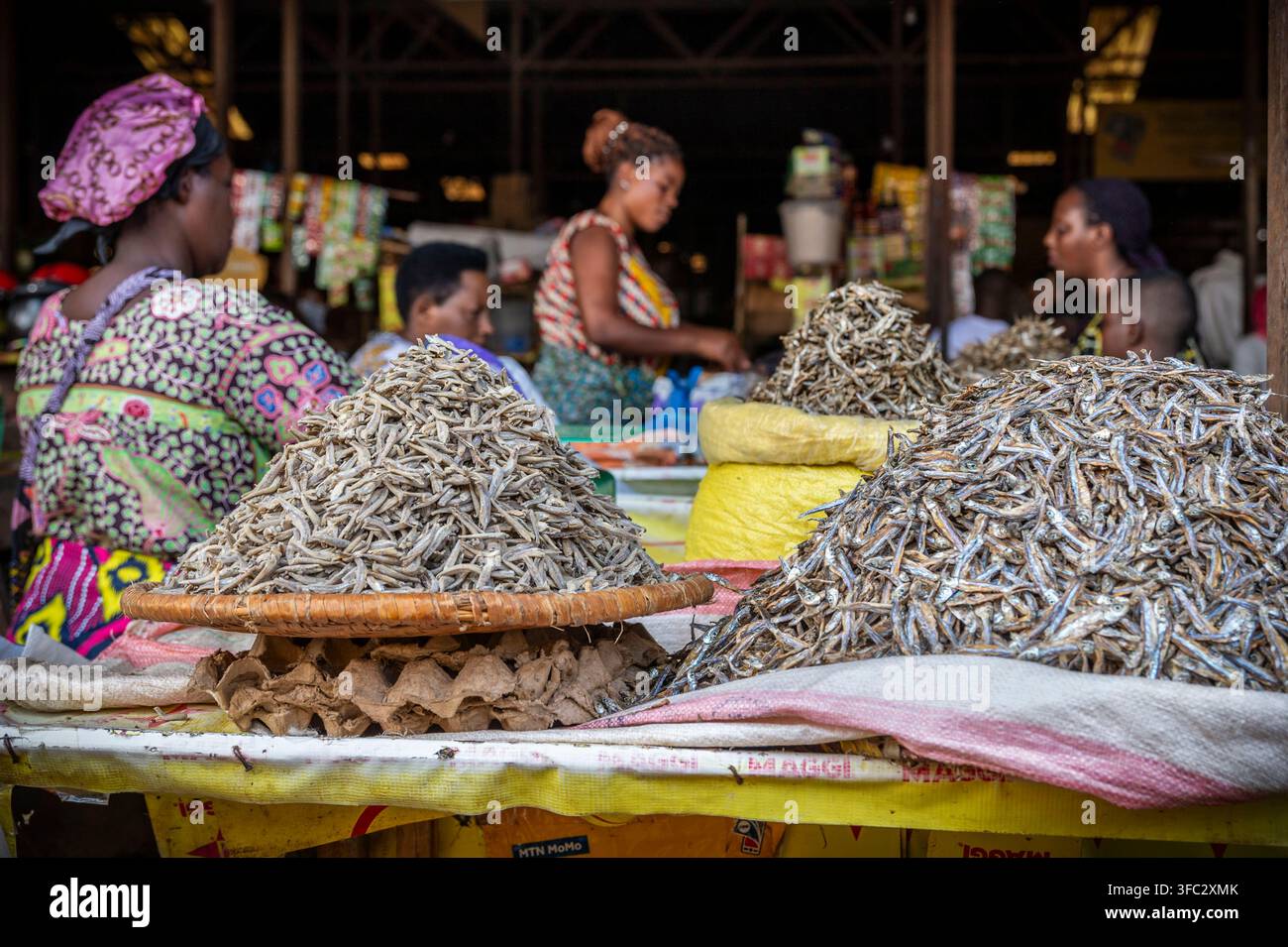 Ruanda, Großseen-Region, Kigali, Kimironko-Markt Stockfoto