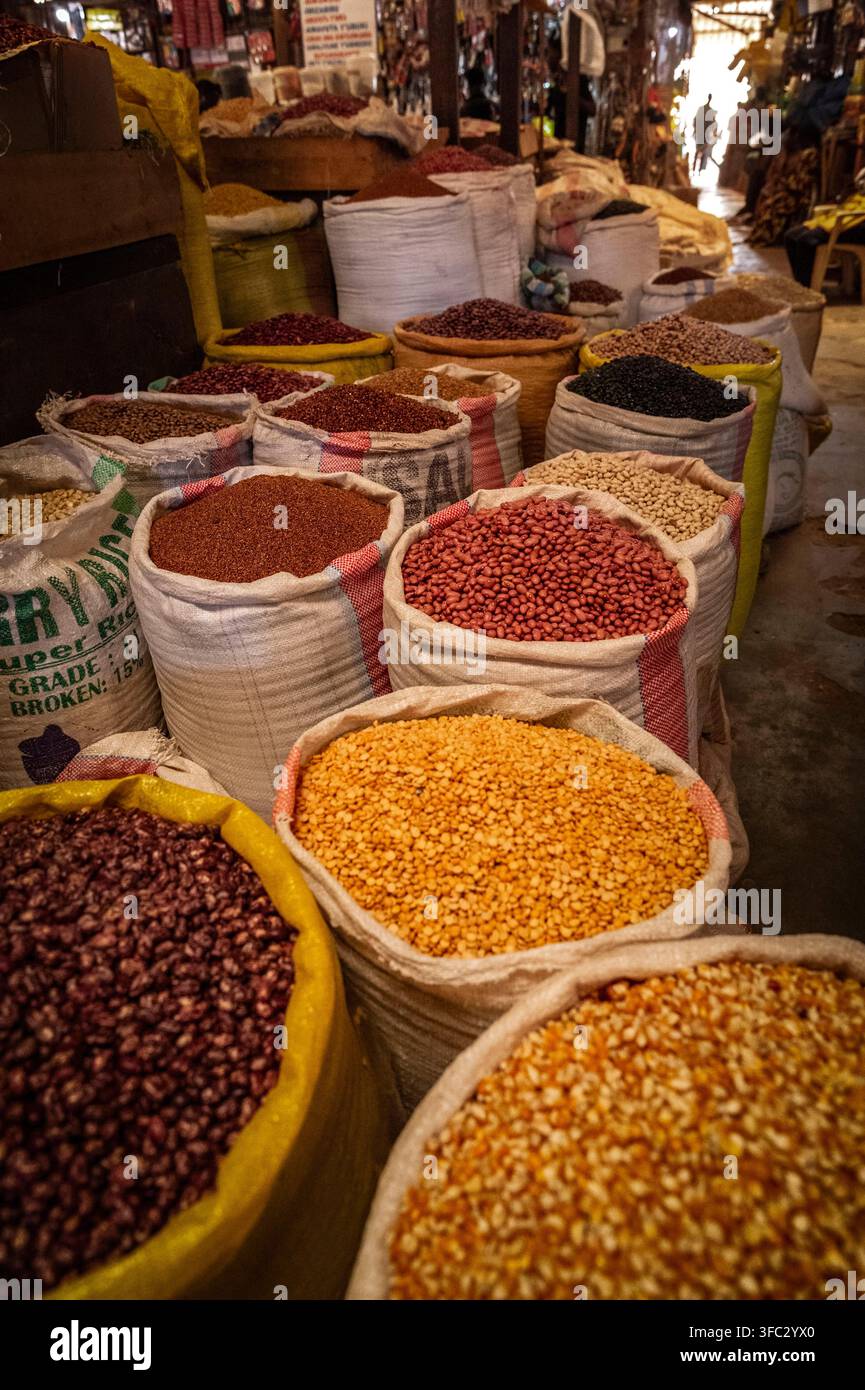 Ruanda, Großseen-Region, Kigali, Kimironko-Markt Stockfoto
