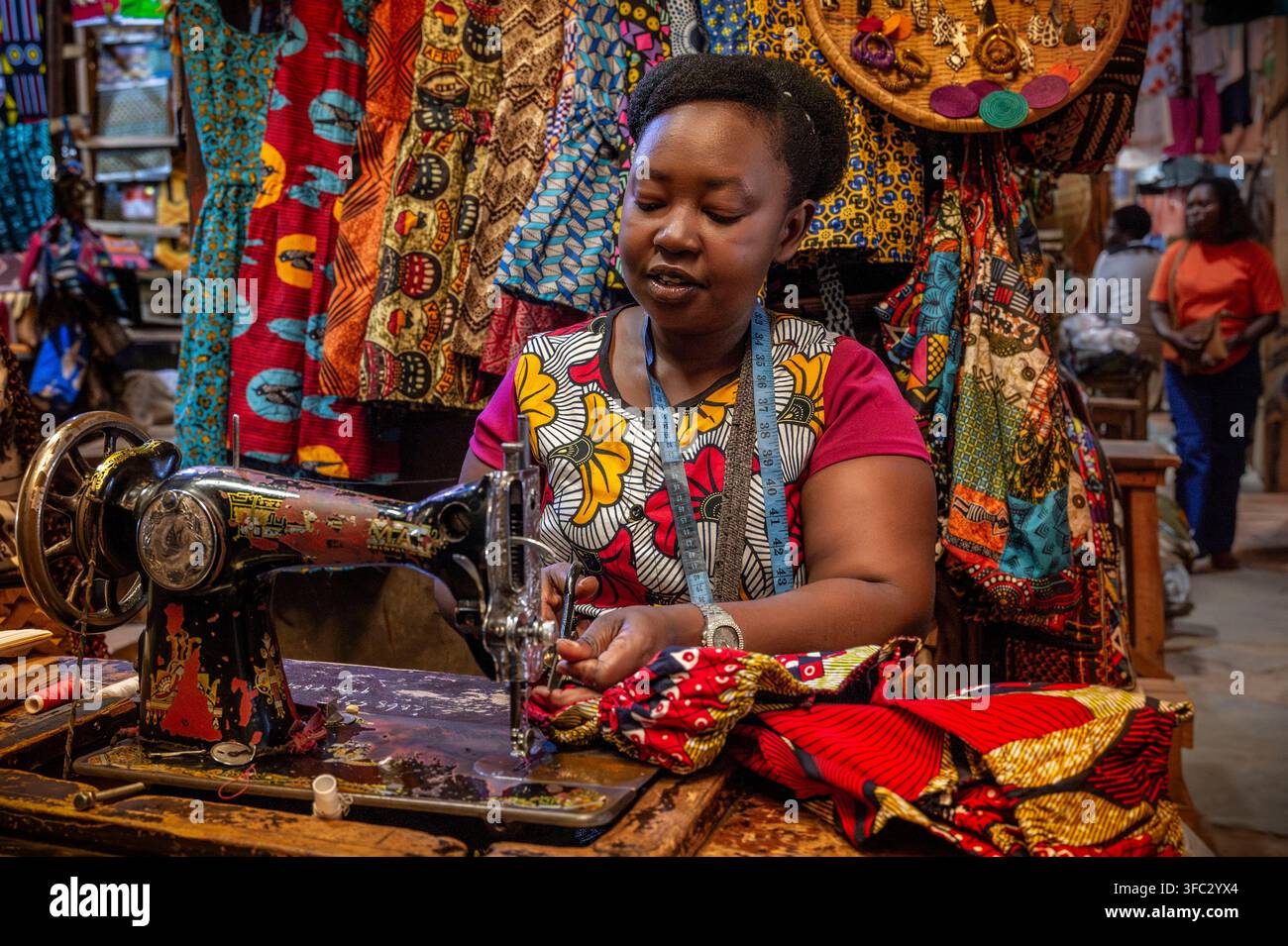 Ruanda, Großseen-Region, Kigali, Kimironko-Markt Stockfoto