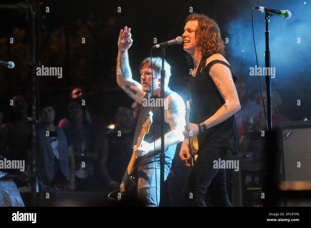 Amerikanische Punkrock-Band Against Me tritt während des Fun Fun Fun Fest auf, Austin, Texas, 2. November 2012. (Foto von John Anderson/The Austin Chronicle) Stockfoto