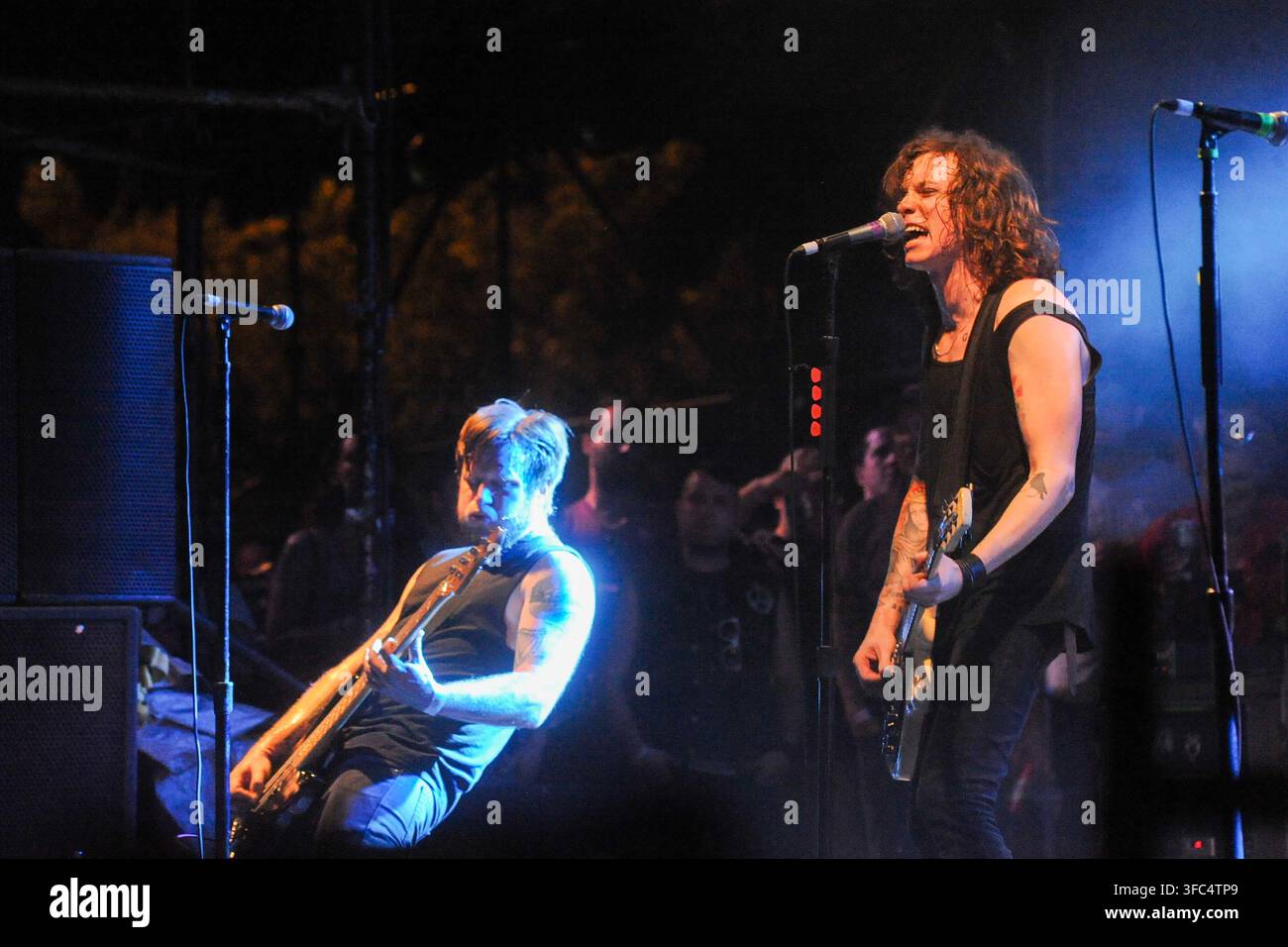 Amerikanische Punkrock-Band Against Me tritt während des Fun Fun Fun Fest auf, Austin, Texas, 2. November 2012. (Foto von John Anderson/The Austin Chronicle) Stockfoto