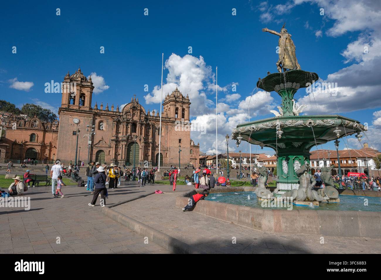 Cusco, Peru - 21. August 2026: Cusco-Kathedrale oder Kathedralbasilika der Jungfrau der Himmelfahrt, Peru. Stockfoto