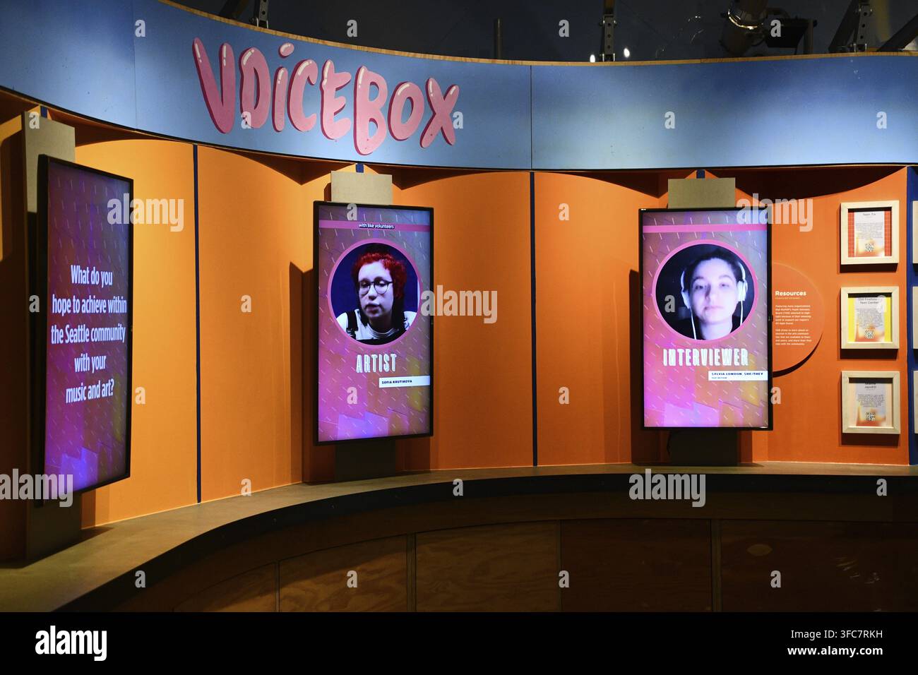Ausstellung im Museum of Pop Culture in Seattle, Washington Stockfoto
