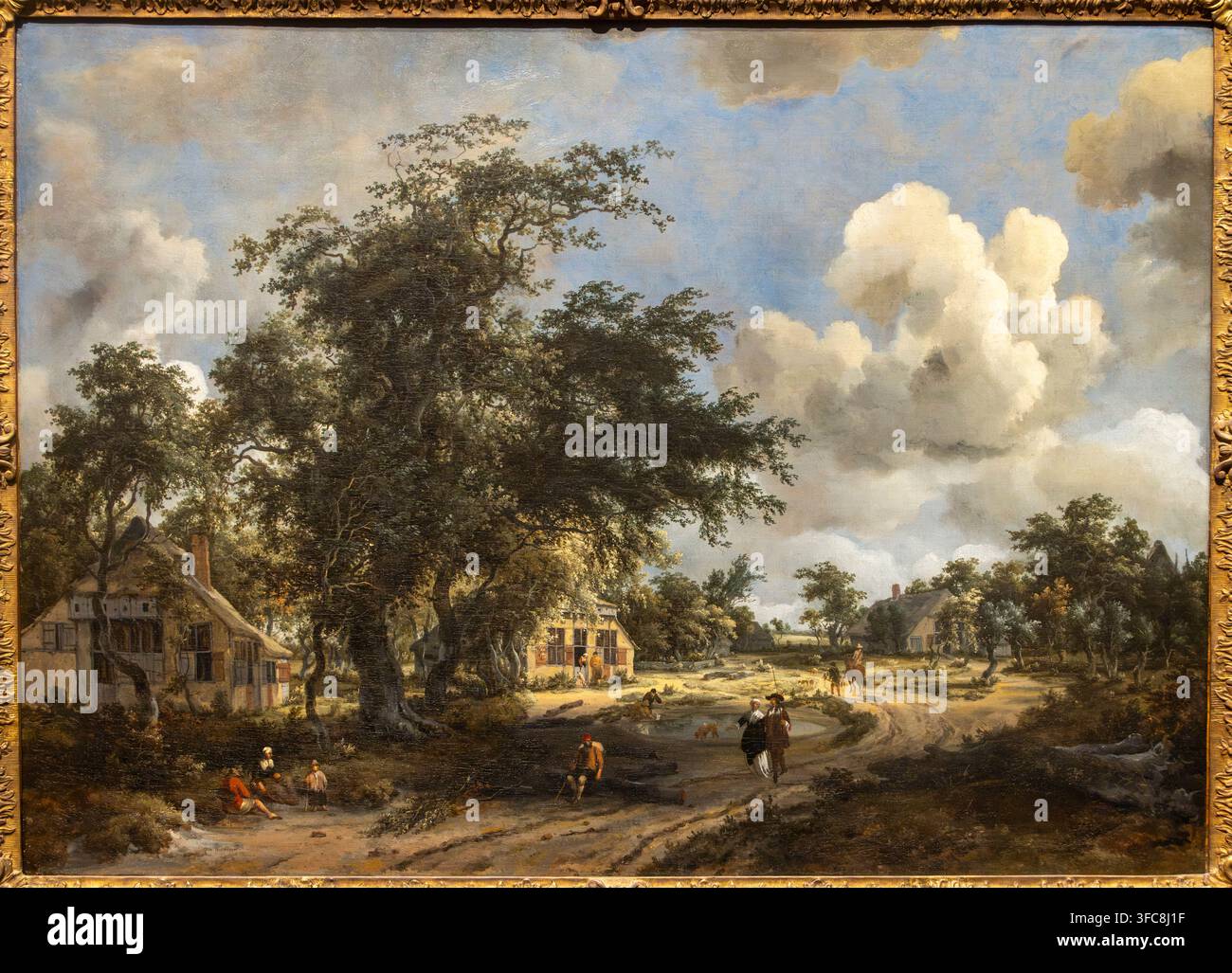 Meindert Hobbema, Eine Ansicht einer Hochstraße, 1665, Öl auf Leinwand, National Gallery of Art, Washington DC, USA Stockfoto