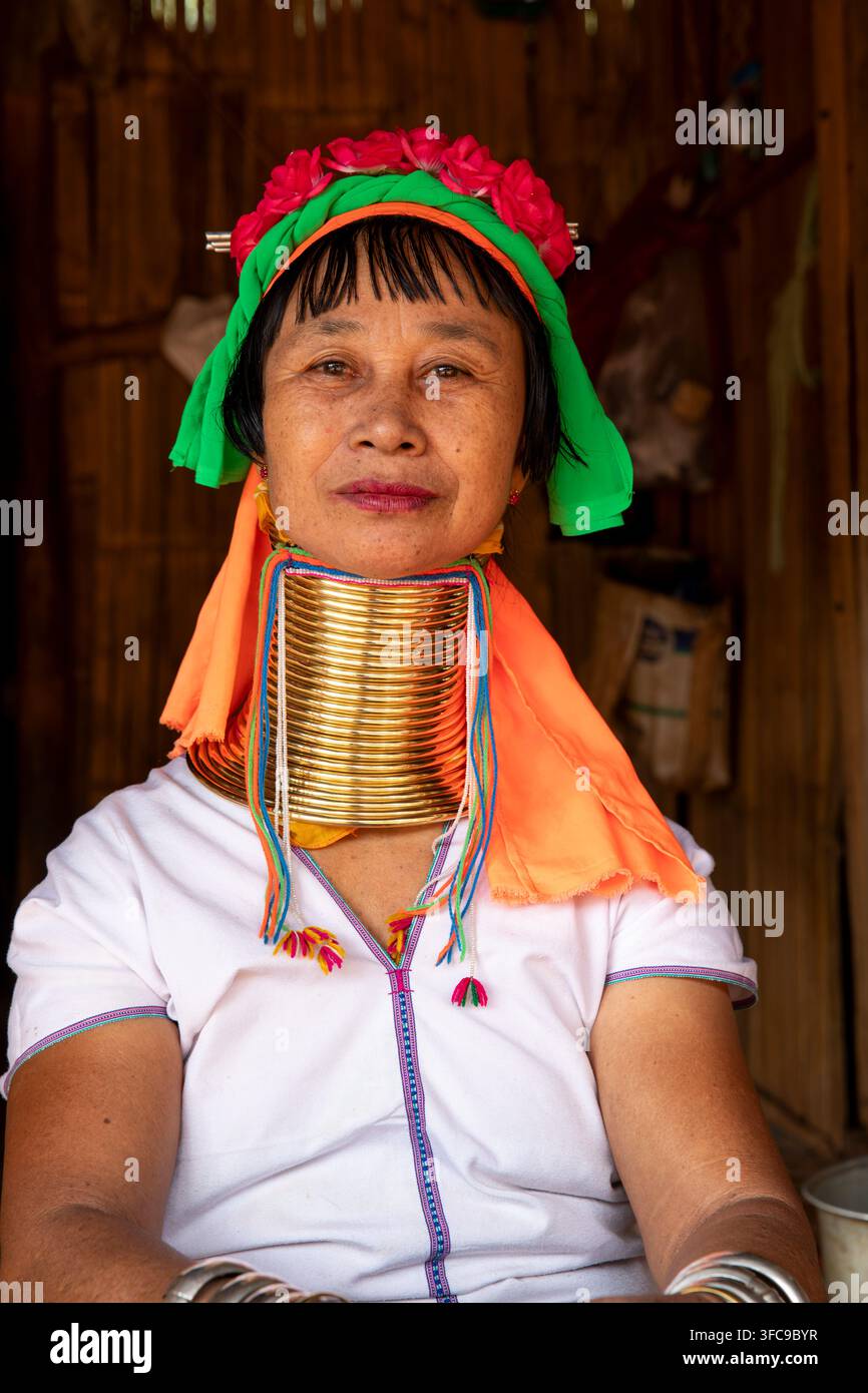 Kayan-Lahwi-Stamm (Langhals) Chiang Rai, Thailand Stockfoto