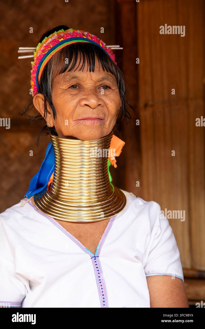 Kayan-Lahwi-Stamm (Langhals) Chiang Rai, Thailand Stockfoto