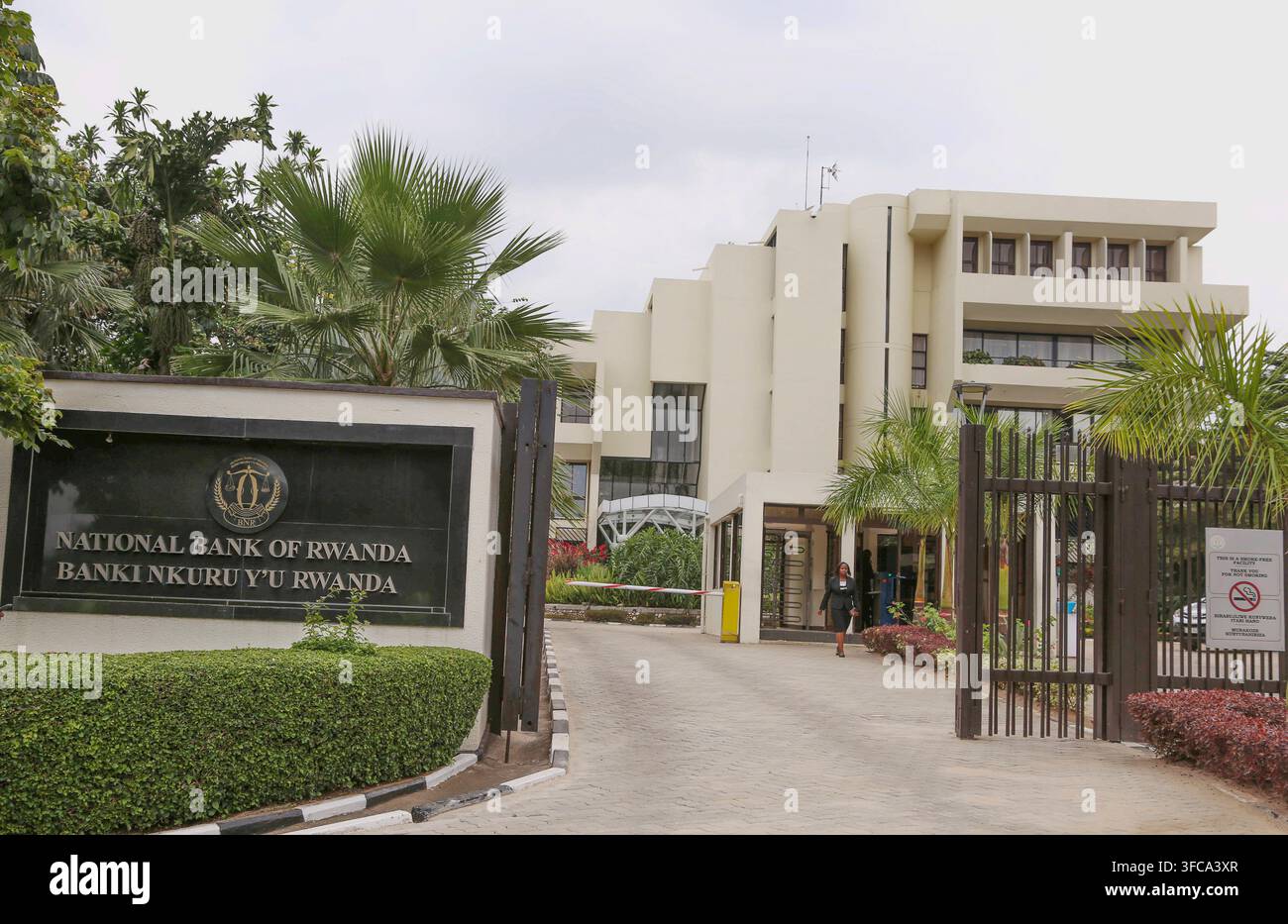 Kigali, Ruanda – 7. Februar 2019. Der Hauptsitz der Nationalbank von Ruanda (BNR) im Stadtzentrum von Kigali. Stockfoto