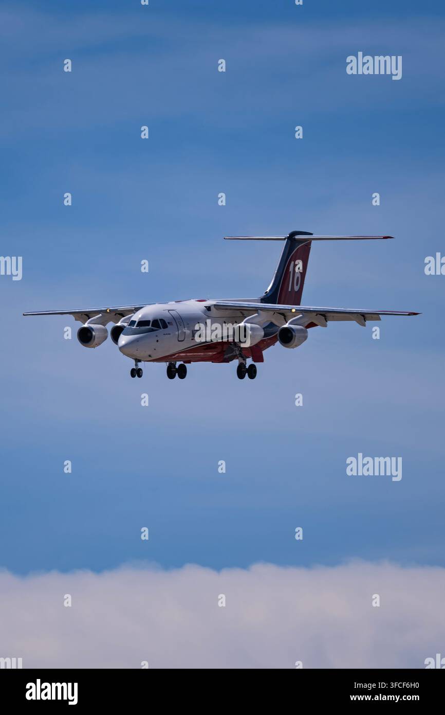 Sunport International Airport 8-20-2026 Albuquerque NM, USA Neptune Aviation BAe 146-200A N478NA Tanker 16 Ankunft am Albuquerque International Sun Stockfoto