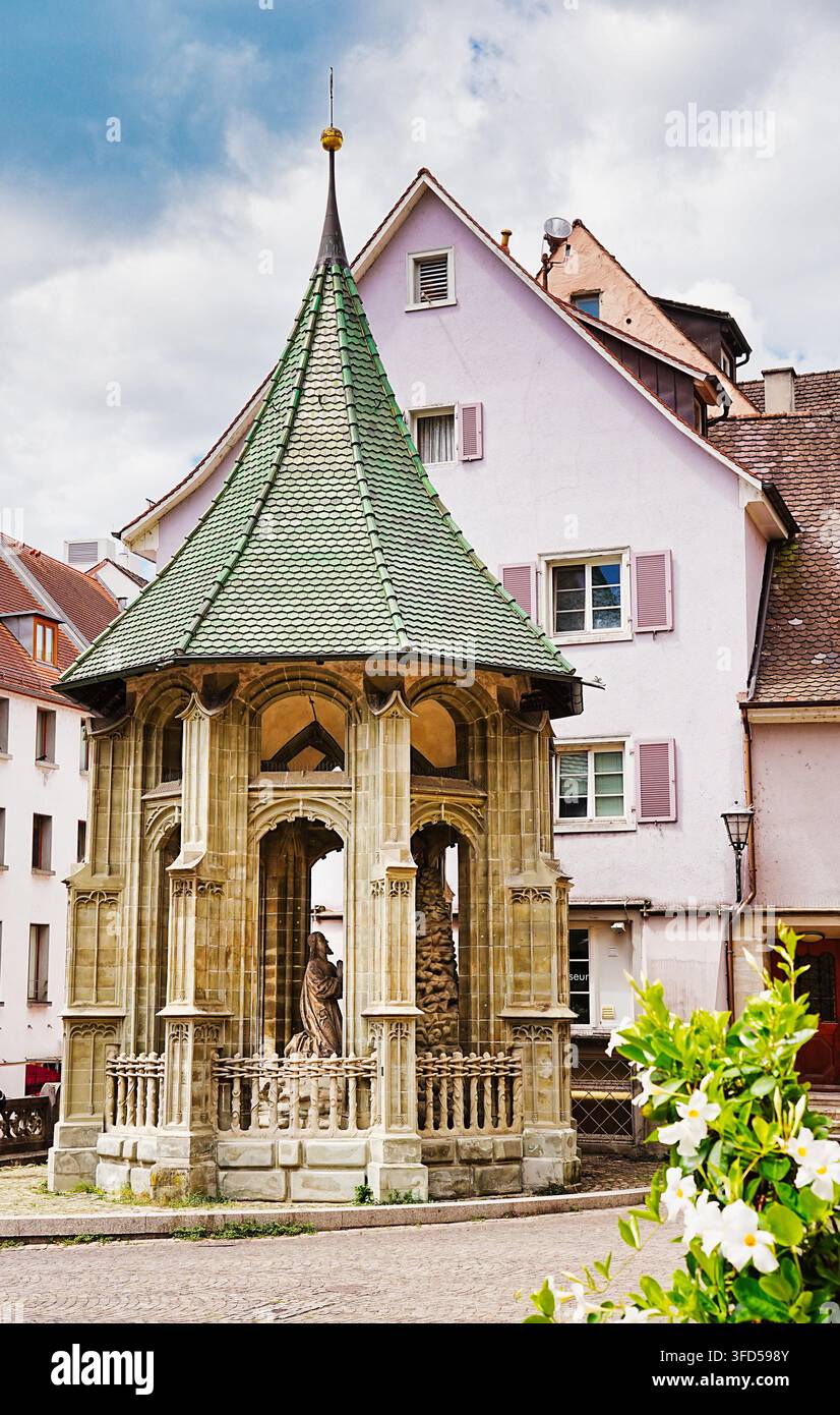Die Münster ist die größte gotische Kirche am Bodensee. Stockfoto
