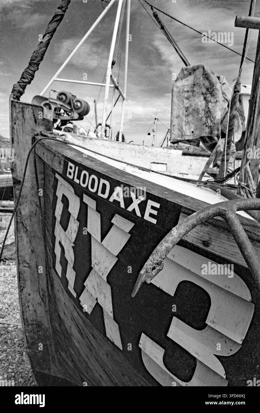 Fischerboot Bloodaxe aus Hastings Stockfoto