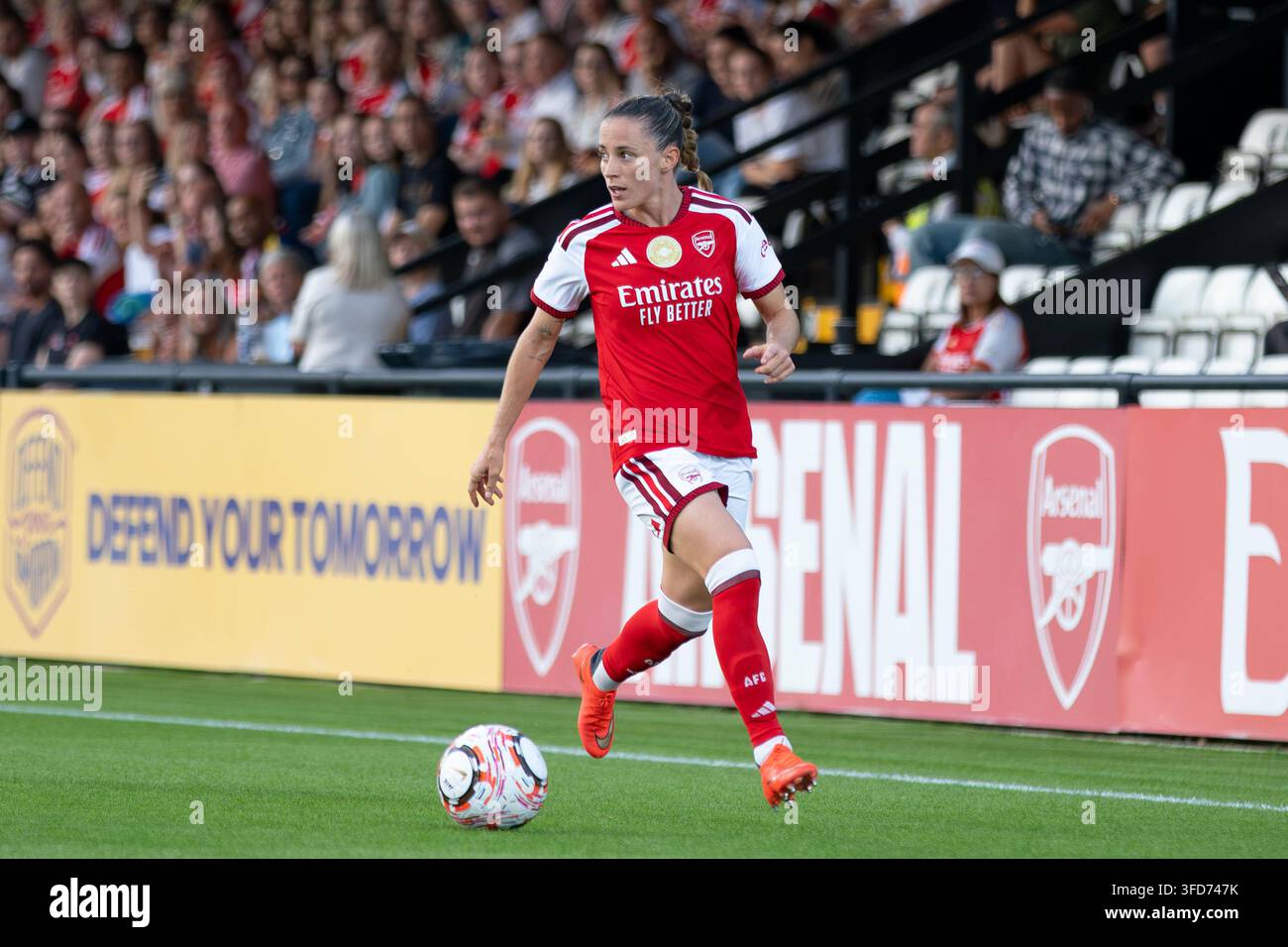 Borehamwood, UK, 26. Aug. 2026. Ona Batlle von Arsenal Women während des Vorsaison-Freundschaftsspiels zwischen Arsenal und Charlton Athletic Women. Stockfoto