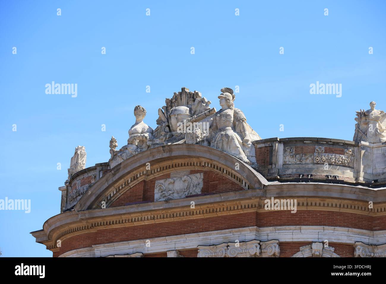 Frontispiz des Kapitolgebäudes in der französischen Stadt Toulouse Stockfoto