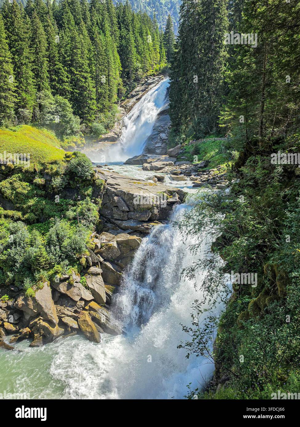 Krimmler Wasserfall in den Alpen, Österreich Stockfoto